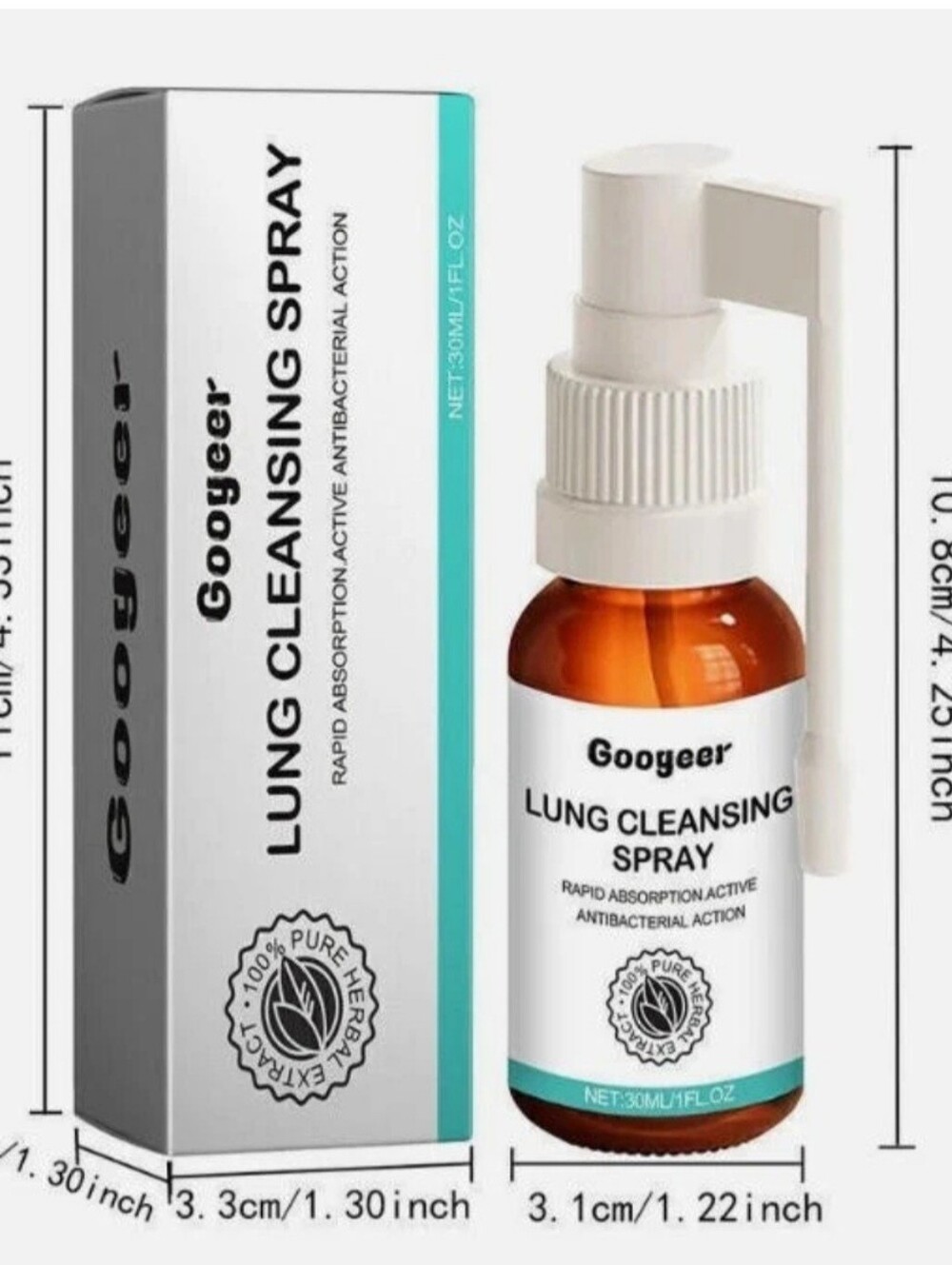 Viral TikTok Homeopathic Googear Lung Cleansing Spray NWOT Herbal Remedy